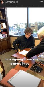 David Dobrik signing divorce papers lmao