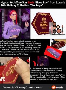 Did Jeffree Star copy Blood Lust palette from Lorac? Thoughts??